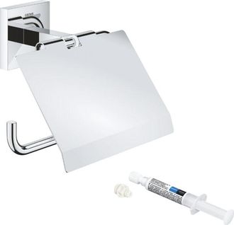 GROHE Dispensador De Papel Con Tapa Start Cube Cromado + Quickglue