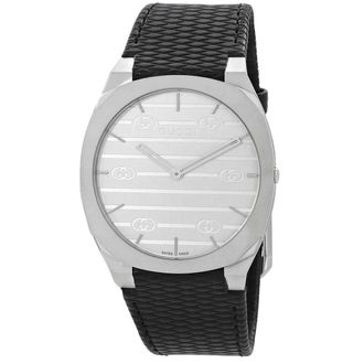 Gucci 25H Quartz Silver Dial Ladies Watch YA163419