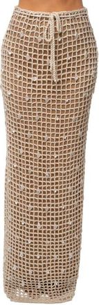 JLUXLABEL Pearl Shore Crochet Skirt in Ecru at Nordstrom, Size Medium