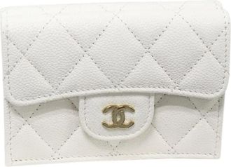 Chanel Tweedehands leren portemonnees - Dames - Vintage Accessoires - Wit - ONE Size - Vintage