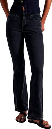 Free People We The Free Double Knot High Waist Straight Leg Jeans in Dark Horizon at Nordstrom, Size 30