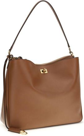 Balenciaga Womens Beige Calf Leather Bos Taurus Shoulder Bag
