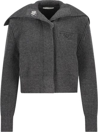 Givenchy Truien & Vesten, Dames, Grijs, M, Wol, Jas in wol