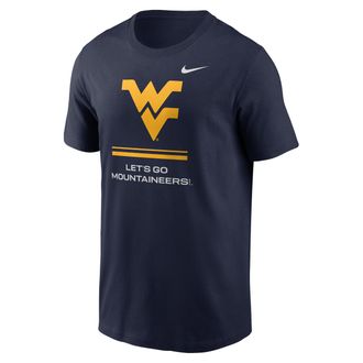 Nike West Virginia Sideline Nike Mens Dri-FIT College T-Shirt in Blue | 02ET41SWVN-ZK0