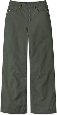 Stio | Womens Rivet Wide Leg Canvas Pant, Size 10 Regular in Deep Shade