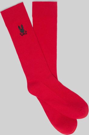 Psycho Bunny Mens Evander Waffle Sport Sock 604 TANGO RED / O/S