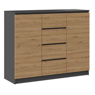 Topeshop Parme 140 - C&oacute;moda 2 Puertas + 4 Cajones Estilo Moderno - Dimensiones 97x140x40 Cm - Mueble Contenedor