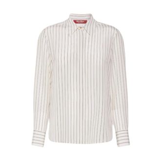 Max Mara Hemden - Dames - Blouses & Shirts - Beige - Maat: M Zijde