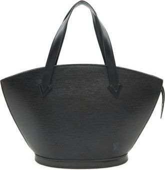 Louis Vuitton Black Noir Epi Leather Handbag Tote Bag (Pre-Owned)