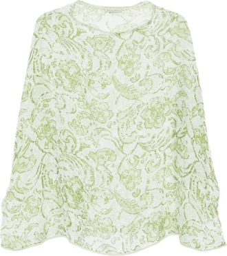 Faliero Sarti Abito in seta a fiori - Verde