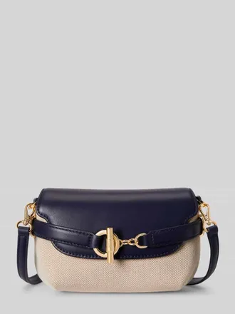 Lauren Ralph Lauren Umh&auml;ngetasche aus Segeltuch mit G&uuml;rteldetail in Dunkelblau, Gr&ouml;&szlig;e 1