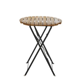 Maisons du monde Mesa de jard&iacute;n redonda, acacia maciza, 1/2 personas, 60 cm de di&aacute;metro