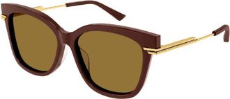 Bottega Veneta Brown Phantos Ladies Sunglasses BV1296SA 004 57
