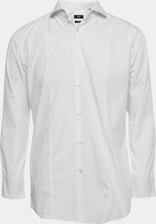 HUGO BOSS Boss By Hugo Boss White Cotton Slim Fit Philip Shirt