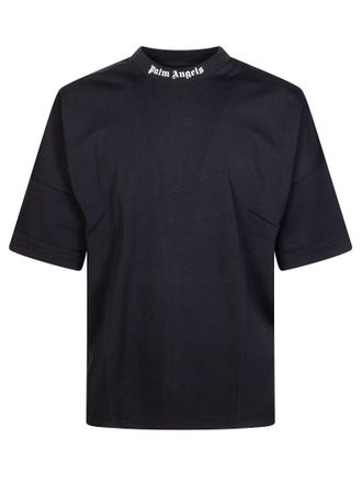 Palm Angels Black Classic Logo Over Gothic T-Shirt