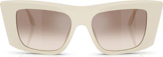 Dolce & Gabbana 51mm Cat Eye Sunglasses in Cream/Clear Brown Silver at Nordstrom