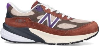 New Balance Round Toe Sneakers With Suede And Mesh Accents