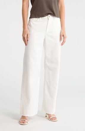 Rag & Bone Lori Wide Leg Jeans in White at Nordstrom Rack, Size 30