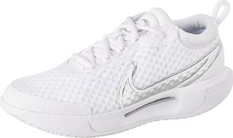 Nike Nikecourt Zoom Pro Womens Trainers, White Metallic Silver, 4 UK