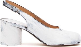 Maison Margiela Tabi Bianchetto 60mm slingback pumps - women - Ovine Leather (top grain)/Calf Leather/Calf Leather - 37.5 - White