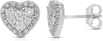 Vir Jewels 1/4 cttw Lab Grown Diamond Composite Earrings in Sterling Silver With Push Backs For Women