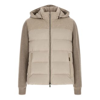 Moorer Allori Quilted Jacket - Heren - Winterjassen - Beige - XL - Wol - Jassen