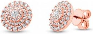 Allurez 0.93ct 14k Rose Gold Diamond Earrings