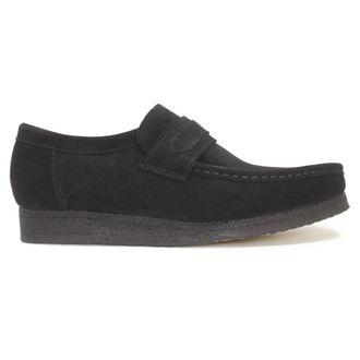 Clarks Wallabee Loafer Suede Mens loafers Shoes - Black - Size:UK 10.5