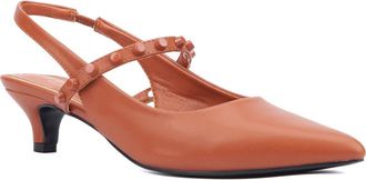 Torgeis Tamara Slingback Kitten Heel Pump in Brown at Nordstrom Rack, Size 6.5
