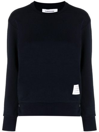 Thom Browne RWB-stripe sweatshirt - women - Cotton - 40 - Blue