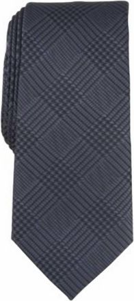 Alfani Mens Foxboro Plaid Tie In Black