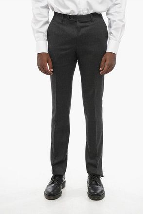 Corneliani Wool Blend ACADEMY Pants with Concealed Closure size 46