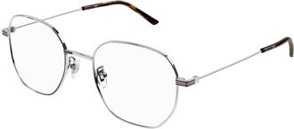 Gucci Gg 1125Oa Zonnebril - Heren - Brillen - Grijs - 53 MM - Leer - Accessoires