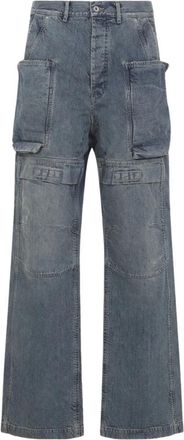 Rick Owens Stefan Cargo Broek - Heren - Loose Fit Jeans - Blauw - W33 - Katoen - Jeans