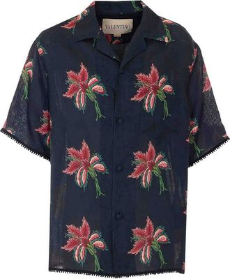 Valentino Garavani Black Shirt With Frontal Buttons Closure