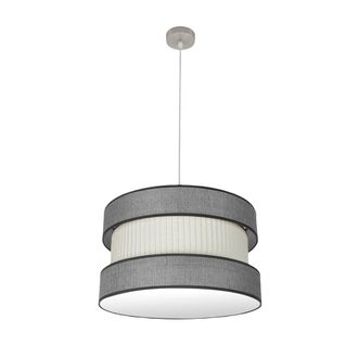 Fabrilamp Colgante Niquel/gris-beis Modelo Home 2luces Regulable Fabrilamp