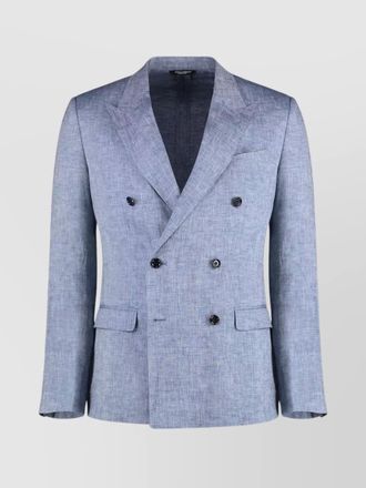 Dolce & Gabbana linen double-breasted blazer
