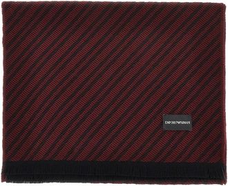 Emporio Armani Jacquard wool scarf Man One Size