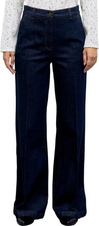 Gerard Darel Ivy Mid Rise Wide Leg Trousers in Jeans at Nordstrom, Size 10