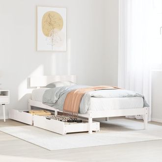 Berkfield Home Bed Frame without Mattress White 90x200 cm Solid Wood Pine