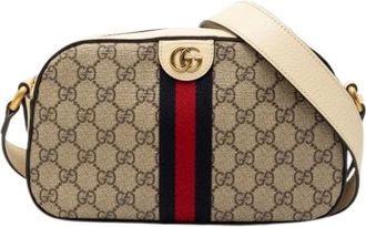 Gucci Pre-owned Cross Body Bags, female, Beige, Size: ONE SIZE Pre-owned Ophidia Crossbody Bag