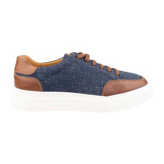 Kiton Sneakers, male, Blue, Size: 11 US Sneakers Regular Solid 100% Handmade