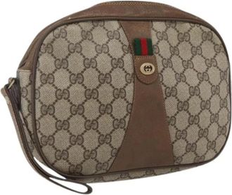 Gucci Pre-owned Clutches, female, Beige, Size: ONE SIZE Pre-owned Plastic Clutch