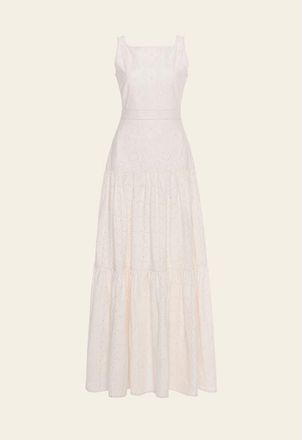 Agua Bendita Abeja Playa Maxi Cotton Dress in Ivory at Nordstrom, Size Small