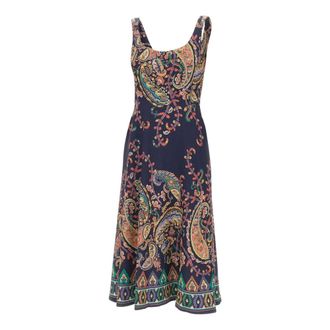 Etro Etro, Midi Dresses, female, Multicolor, Size: M Dress With Iconic Print