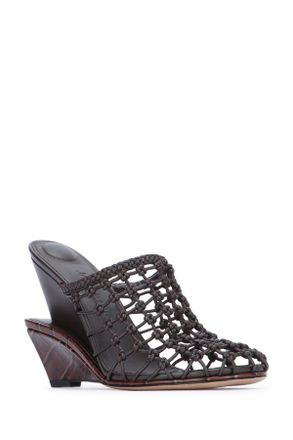 Jacquemus Womens Les Doubles Tresses Darkbrown Scarpe Con Tacco High Heel Shoes