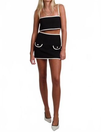 Alexis Rubino Mini Skirt In Black