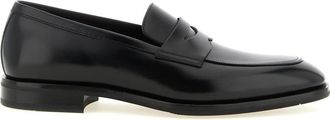 Santoni Gregor Loafers - Heren - Loafers - Zwart - 41 EU - Leer - Schoenen