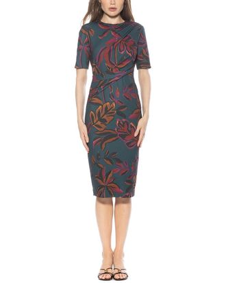 Alexia Admor Harper Crewneck Draped Sheath Dress