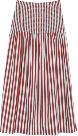 Simon Miller Gestreepte maxi-rok - Rood